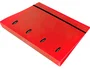 Liderpapel Carpeta con Recambio A4 Cuadro 5mm 100 Hojas 80g Polipropileno 4 Anillas Mixtas 25mm Rojo