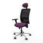 PIQUERAS Y CRESPO Silla de oficina Zulema con mecanismo Sincro, Morado y Negro