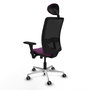 PIQUERAS Y CRESPO Silla de oficina Zulema con mecanismo Sincro, Morado y Negro
