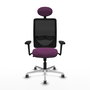 PIQUERAS Y CRESPO Silla de oficina Zulema con mecanismo Sincro, Morado y Negro
