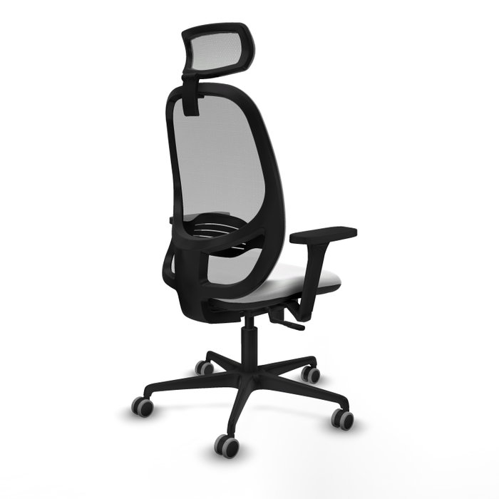 PIQUERAS Y CRESPO Silla de oficina Cilanco con mecanismo Sincro, Blanco y Gris