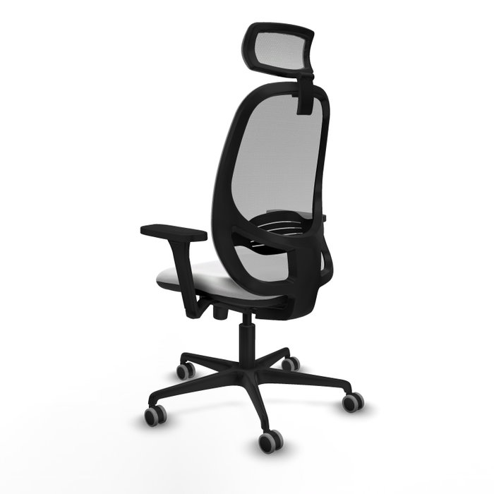 PIQUERAS Y CRESPO Silla de oficina Cilanco con mecanismo Sincro, Blanco y Gris