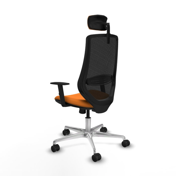 PIQUERAS Y CRESPO Silla de oficina Mardos con Mecanismo Sincro Naranja y Negro PIQUERAS Y CRESPO Silla de oficina Mardos con Mecanismo Sincro Naranja y Negro