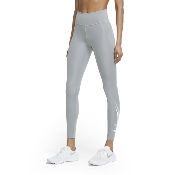 Mallas Deportivas de Mujer Nike Dri-FIT Swoosh Gris Mallas Deportivas de Mujer Nike Dri-FIT Swoosh Gris