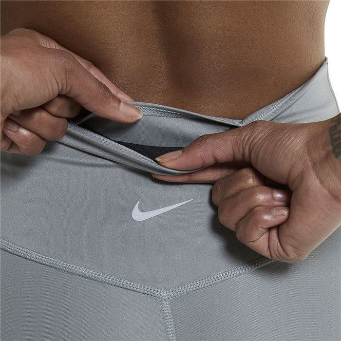 Mallas Deportivas de Mujer Nike Dri-FIT Swoosh Gris Mallas Deportivas de Mujer Nike Dri-FIT Swoosh Gris