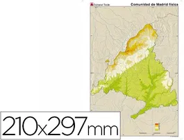 Teide Mapa Mudo Color Din A4 Comunidad de Madrid Físico 210 x 297 mm 100 g/m²