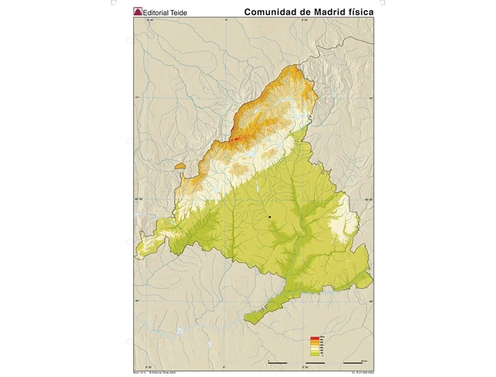 Teide Mapa Mudo Color Din A4 Comunidad de Madrid Físico 210 x 297 mm 100 g/m²