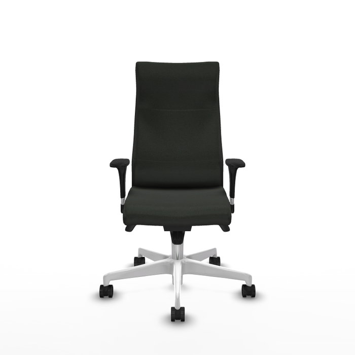 PIQUERAS Y CRESPO Sillón Albacete con Mecanismo Sincro, Tela Negra y Base Blanca PIQUERAS Y CRESPO Sillón Albacete con Mecanismo Sincro, Tela Negra y Base Blanca