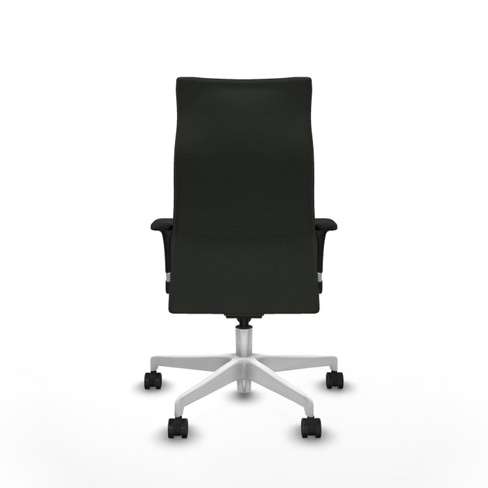 PIQUERAS Y CRESPO Sillón Albacete con Mecanismo Sincro, Tela Negra y Base Blanca PIQUERAS Y CRESPO Sillón Albacete con Mecanismo Sincro, Tela Negra y Base Blanca