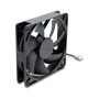DeLOCK Ventilador axial 48 V DC, 120 x 120 x 25 mm con conector PWM de 4 pines, negro