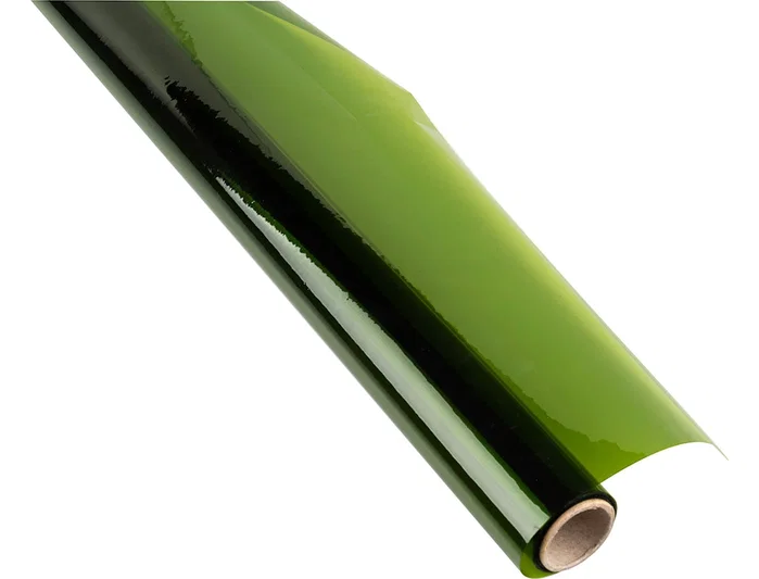 Liderpapel - Papel Celofán Verde, Rollo de 0.60 m de Ancho x 10 m de Largo, 30 g/m² para Envolver