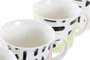 DKD Home Decor Taza Scandi Rosa Azul 9 x 8 x 12 cm 310ml Gres (12 Unidades)