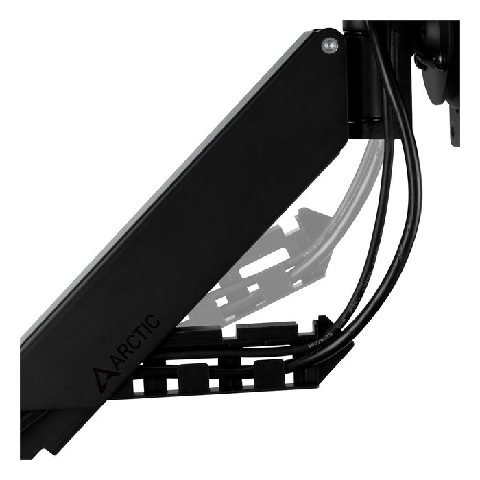 Arctic Soporte de Mesa X1-3D para Monitor Giratorio Inclinable y Ajustable con Resorte de Gas Soporta hasta 10kg y Gestiona Cables