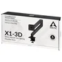 Arctic X1-3D Soporte de Mesa para Monitor con Elevación por Gas, Negro Mate