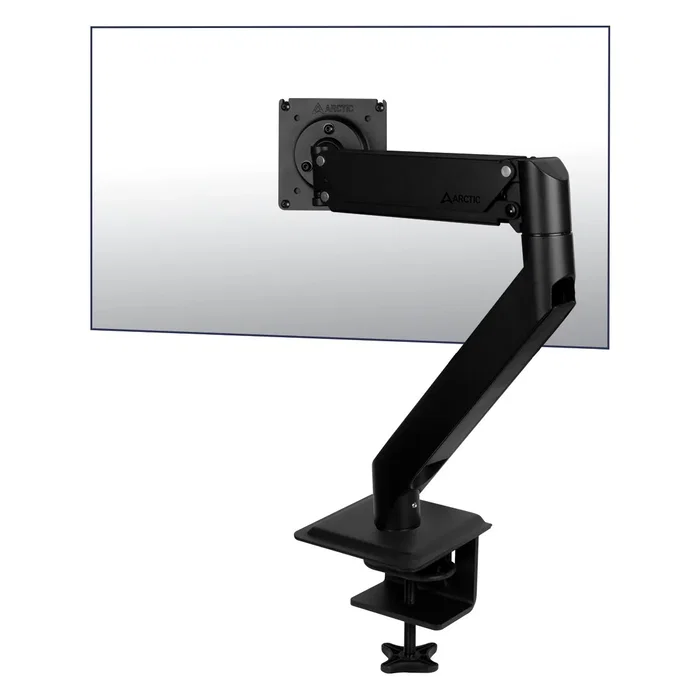 Arctic X1-3D Soporte de Mesa para Monitor con Elevación por Gas, Negro Mate