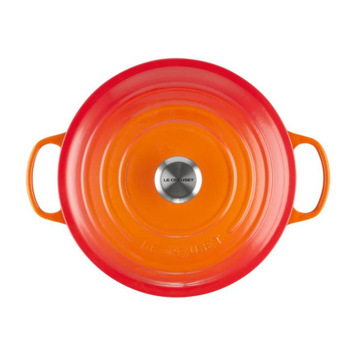 Le Creuset Signature Roaster round 24cm color rojo horno 21177240902430 Le Creuset Signature Roaster round 24cm color rojo horno 21177240902430