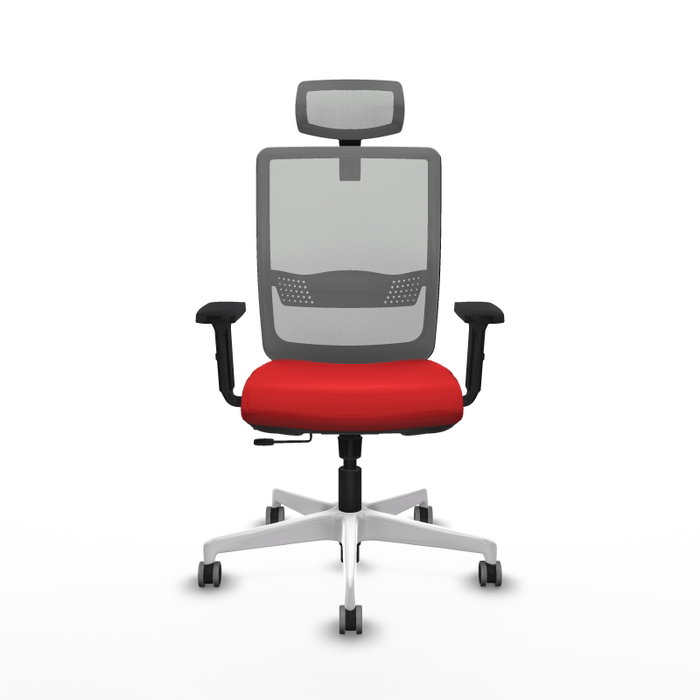 PIQUERAS Y CRESPO Silla de oficina Haches con mecanismo Sincro/Traslack, Rojo y Gris PIQUERAS Y CRESPO Silla de oficina Haches con mecanismo Sincro/Traslack, Rojo y Gris