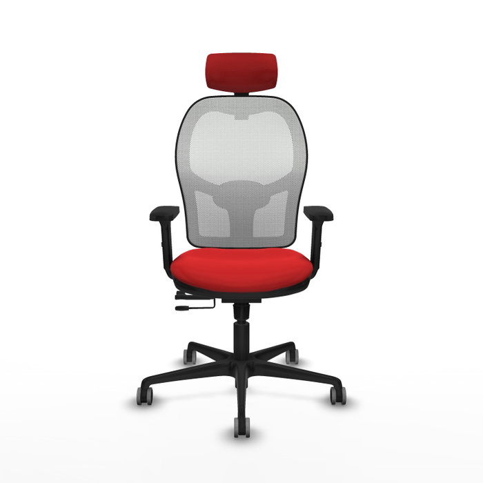PIQUERAS Y CRESPO Silla de oficina Jorquera con mecanismo Sincro/Traslack, Rojo y Blanco PIQUERAS Y CRESPO Silla de oficina Jorquera con mecanismo Sincro/Traslack, Rojo y Blanco