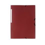 Grafoplas Carpeta Poligraf PP Folio Burdeos con Gomas y 3 Solapas