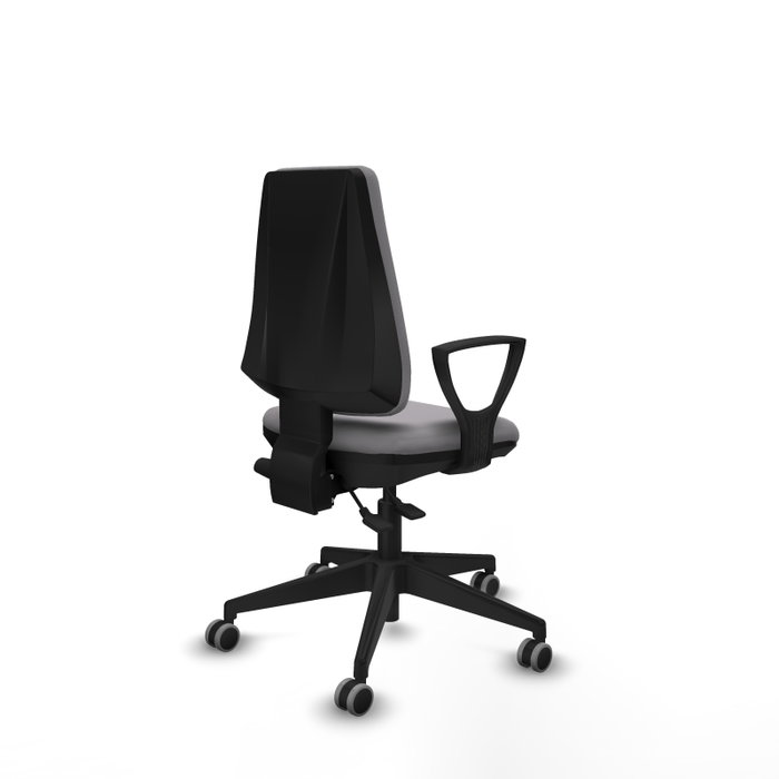 PIQUERAS Y CRESPO Silla de oficina Elche, mecanismo Asincro, Similpiel Gris