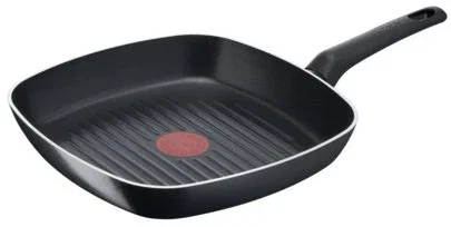 Tefal B55640 Sartén Parrilla Plaza de Aluminio con Revestimiento de Titanio y Thermo-Spot, Adecuada para Cocinas de Gas, Halógeno y Cerámico