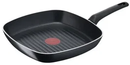Tefal B55640 Sartén Parrilla Plaza de Aluminio con Revestimiento de Titanio y Thermo-Spot, Adecuada para Cocinas de Gas, Halógeno y Cerámico
