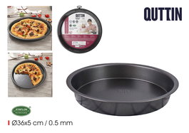 Quttin Bandeja Redonda 36 cm x 5 cm, 0.5 mm de Grosor (12 Unidades)