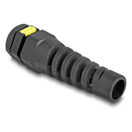 DeLOCK Prensaestopas M12 con ventilación y alivio de tensión IP68 Negro (2 piezas)