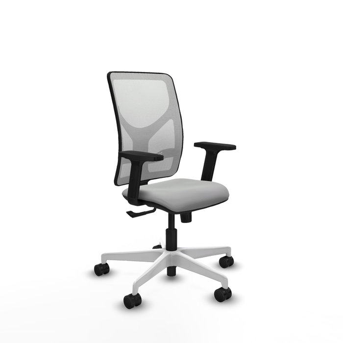 PIQUERAS Y CRESPO Silla de oficina Motilla Gris claro y Blanco PIQUERAS Y CRESPO Silla de oficina Motilla Gris claro y Blanco
