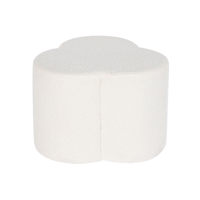 DKD Home Decor Reposapiés de Poliéster Borreguito Blanco