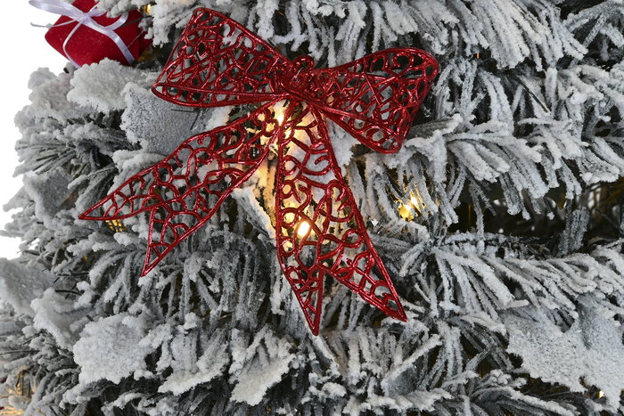 DKD Home Decor Árbol Navidad Tradicional Rojo Blanco 63.5 x 150 x 63.5 cm