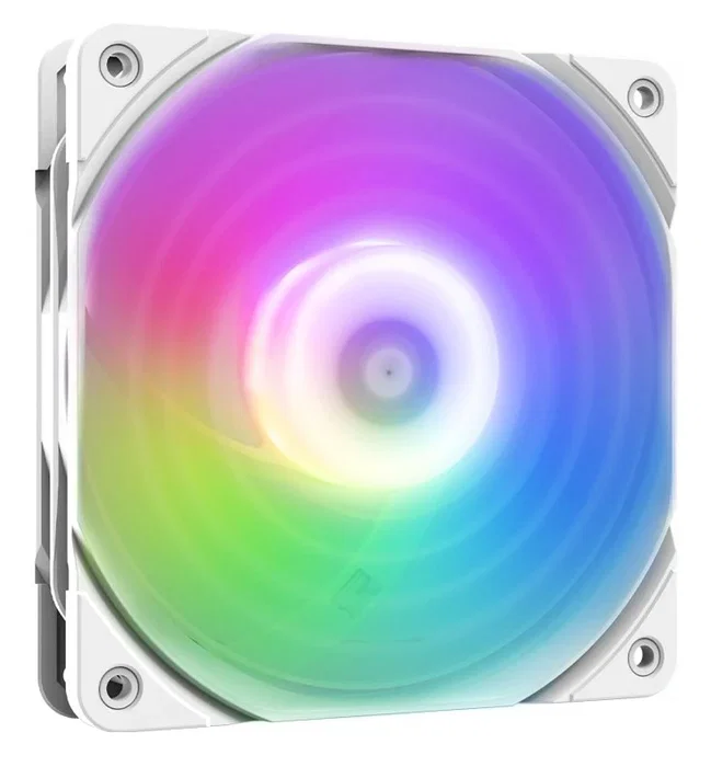 Zalman ZM-AF120R ARGB Ventilador para PC, 120mm, Blanco, PWM, 800-1500 RPM, 46.6 CFM, Control de ARGB, 1 Unidad