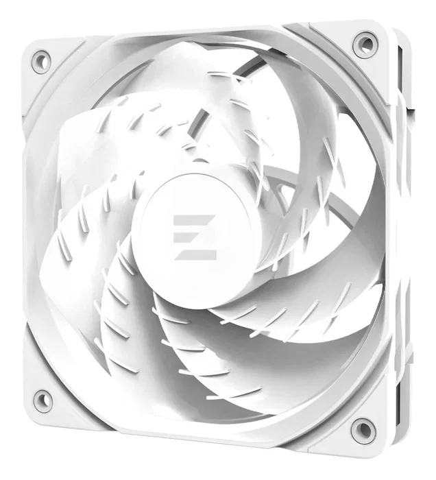 Zalman ZM-AF120R ARGB Ventilador para PC, 120mm, Blanco, PWM, 800-1500 RPM, 46.6 CFM, Control de ARGB, 1 Unidad