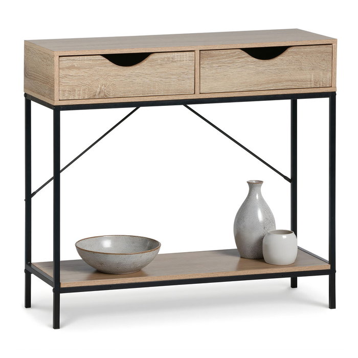 Moblekit Mueble con 2 cajones ARVID madera y metal Moblekit Mueble con 2 cajones ARVID madera y metal