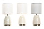 DKD Home Decor Lámpara de Sobremesa de Gres y Poliéster (Surtido de 3 Colores)