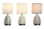 DKD Home Decor Lámpara de Sobremesa de Gres y Poliéster (Surtido de 3 Colores)