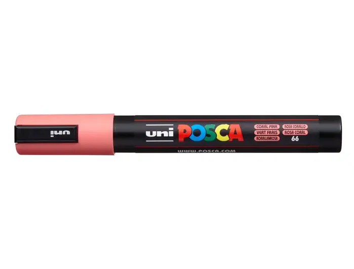 POSCA Marcador Pc-5M No Permanente Punta Forma De Bala 1,8 - 2,5 mm Rosa Coral POSCA Marcador Pc-5M No Permanente Punta Forma De Bala 1,8 - 2,5 mm Rosa Coral