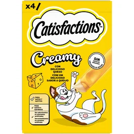 Catisfactions Creamy Queso Snacks para Gatos - 44 Sobres de 10g (11x4)