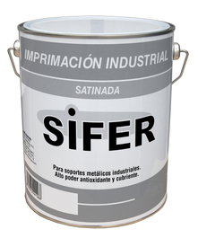 SIFER Pintura Imprimación Industrial Sintética Antioxidante Gris 4 LTS.
