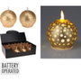 Basics Vela LED Bola Navidad Dorada Luz Cálida 2 Modelos Motivos Navideños Ø10x11cm Interior