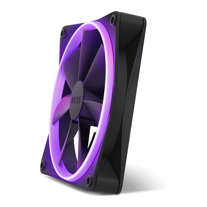 NZXT F140 RGB RF-R14SF-B1 Ventilador Negro 140mm con Iluminación LED Multi, Flujo de Aire 24.85-89.48 CFM, Velocidad 500-1800 RPM