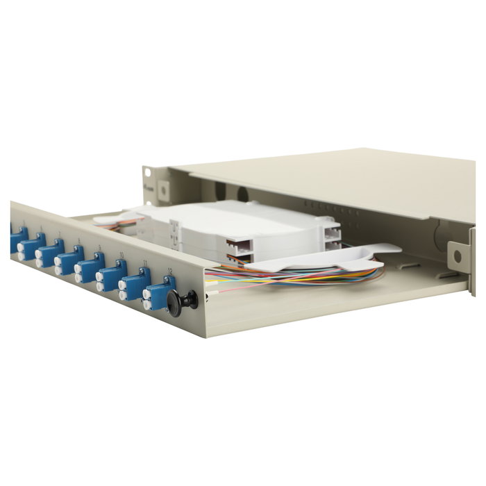 EQUIP Panel de empalme de fibra óptica 12 puertos LC-Duplex OS2 1U