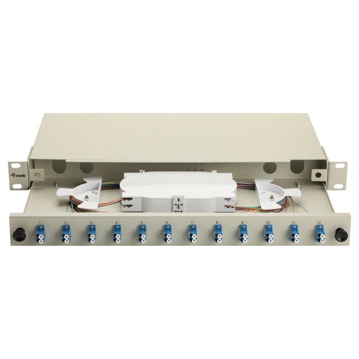 EQUIP Panel de empalme de fibra óptica 12 puertos LC-Duplex OS2 1U