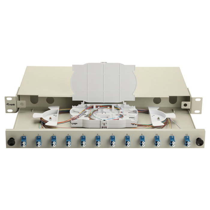 EQUIP Panel de empalme de fibra óptica 12 puertos LC-Duplex OS2 1U