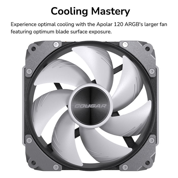 Cougar CF-APR12HW-RGB Ventilador 120mm ARGB Blanco