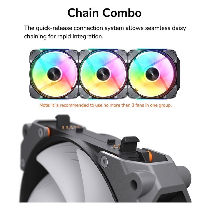 Cougar CF-APR12HW-RGB Ventilador 120mm ARGB Blanco