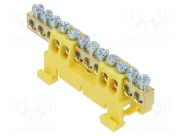 SEZ DK Bloque de bornas de 12 posiciones color amarillo