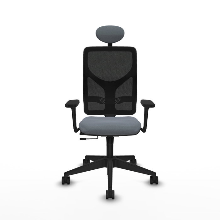 PIQUERAS Y CRESPO Silla de oficina Motilla con mecanismo Sincro/Traslack Gris y Negro