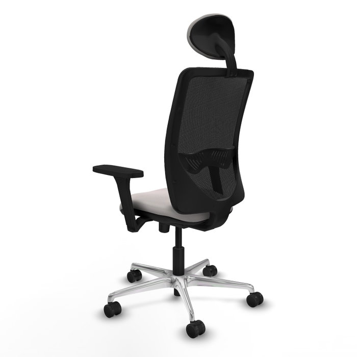 PIQUERAS Y CRESPO Silla de oficina Zulema con mecanismo Sincro, Blanco y Negro