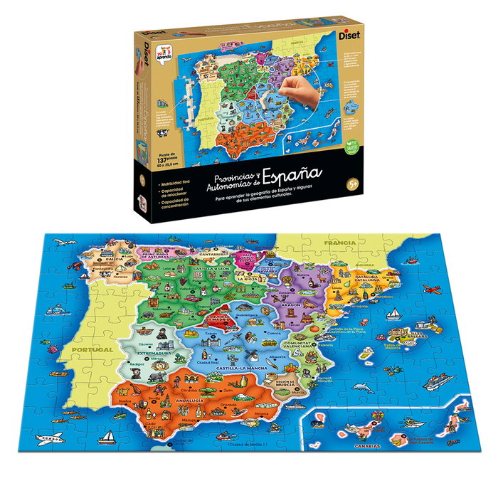 Diset Provincias de España 68942 Juego Educativo Geografía España +5 Años Diset Provincias de España 68942 Juego Educativo Geografía España +5 Años